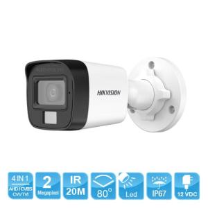Camera Hikvision DS-2CE16D0T-EXLPF, Dual Light 20m, cảm biến CMOS 2.0MP, giảm nhiễu DNR, bù sáng BLC, chống ngược DWDR, dễ lắp đặt