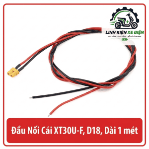 Đầu Nối Cái XT30U-F D18 1 Mét, Đầu Jack Pin AMASS 2 Pin, Dây Nguồn 18AWG, Đồng Mạ Vàng, Điện Trở Tiếp Xúc 0,70mΩ, DC 500V, 15A, 30A Tức Thời, Dùng Cho Pin, Bộ Điều Khiển Nguồn DC, Mô Hình RC, Linh Kiện Điện Tử