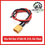 Jack XT30U-M đầu đực D18 dây 20cm, đầu nối nguồn DC 2 chân dùng cho hệ thống pin tương thích, phụ kiện dây nguồn phục vụ sửa chữa thiết bị điện tử, lắp ráp mô hình điều khiển từ xa và kết nối nguồn điện đúng chuẩn