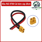 Đầu nối nguồn XT60 cái kèm cáp 20cm, jack XT60 female, dây nối pin LiPo, cáp pigtail XT60, đầu kết nối ESC, drone FPV, xe RC, robot DIY, mô hình điện, bộ sạc pin và thiết bị DC, giúp bố trí đường nguồn gọn trong không gian hẹp