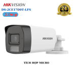 Hikvision DS-2CE17D0T-LFS, Camera Quan Sát Hồng Ngoại Full HD 1080p, Tích Hợp Micro Thu Âm, Cảm Biến CMOS 2MP, Đèn LED Ánh Sáng Trắng 40m, Chống Ngược Sáng DWDR, Vỏ Kim Loại Chống Thấm