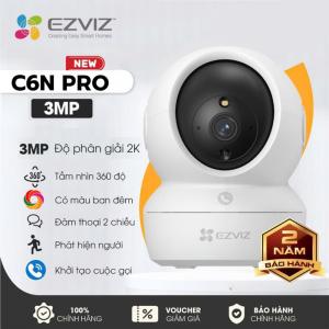 Ezviz C6N Pro 3MP, Camera Wifi Quay 360°, Ban Đêm Có Màu, Tích Hợp AI Nhận Dạng Dáng Người, Hỗ Trợ Gọi Về APP, Cài Đặt Dễ Dàng, Bảo Mật Cao