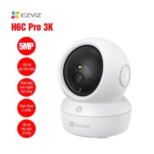 EZVIZ H6C Pro 5MP Pan & Tilt, Camera An Ninh Wifi 3K, Quay Quét Gần Như 360°, Theo Dõi Chuyển Động Hình Người, Đàm Thoại 2 Chiều, Ban Đêm Màu, Gọi APP, Lưu Trữ MicroSD 512GB